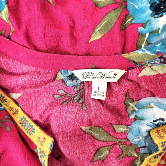 The Pioneer Woman Floral Peasant Blouse Size Large - Picture 2 of 3